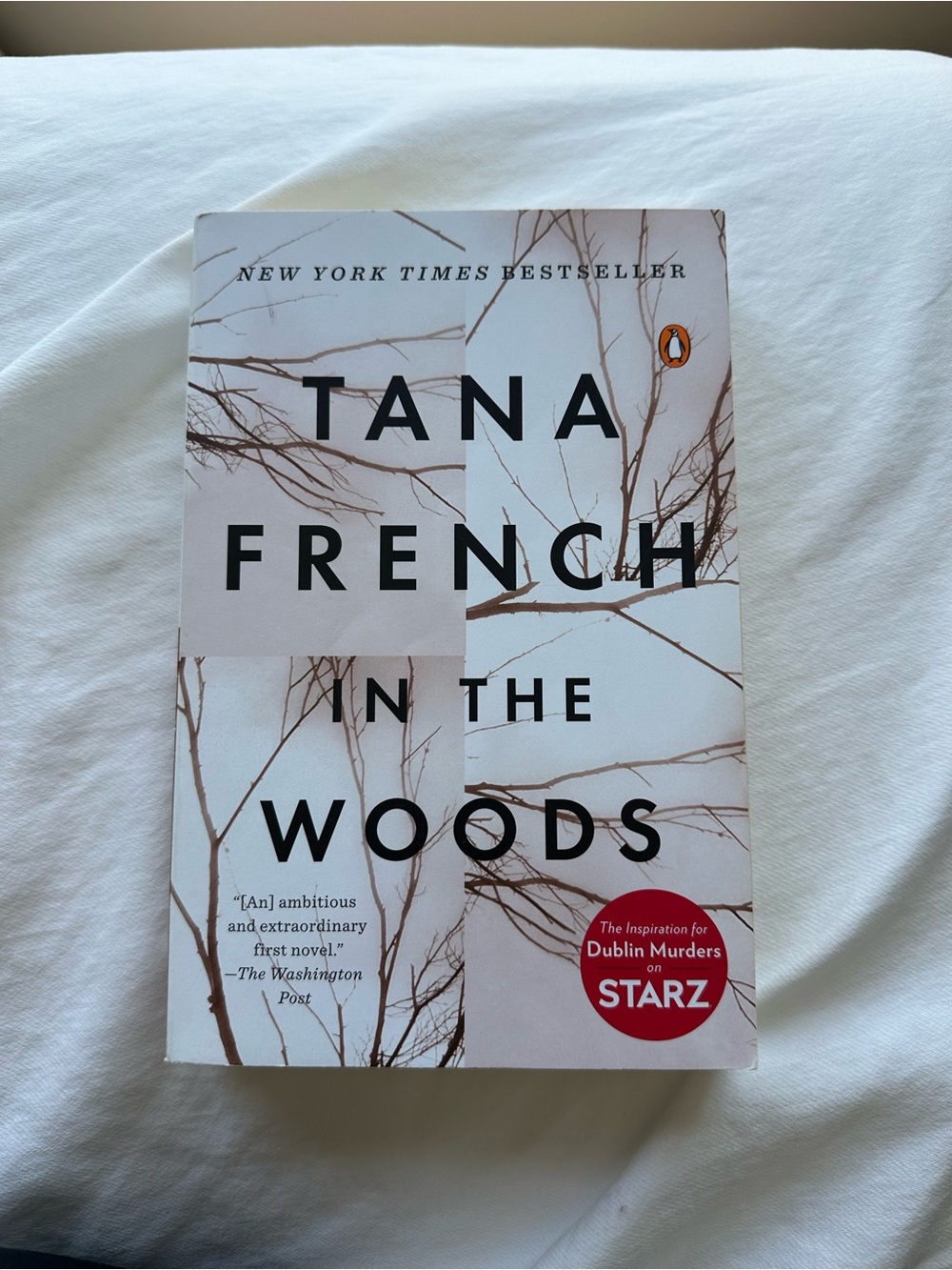 Original Penguin White and Brown "In the Woods" Paperback Book